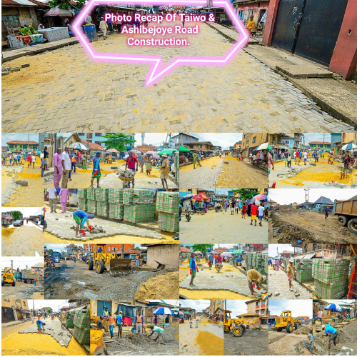 Akindipe Inspects Ongoing Road Projects at Taiwo and Ashibejoye Streets